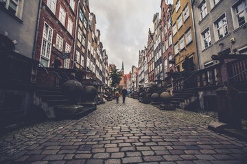 Views of the city center in Gdansk, Poland