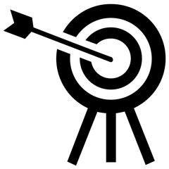 
A target board an arrow making notion of archery icon
