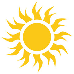 

Flower like sun with thin and thick rays giving the symbol of mayan sun 
