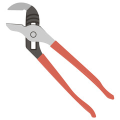 
Serrated jaws attached to handles in scissor shape showcasing pump plier shape
