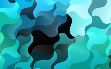 Light BLUE vector background with lava shapes.