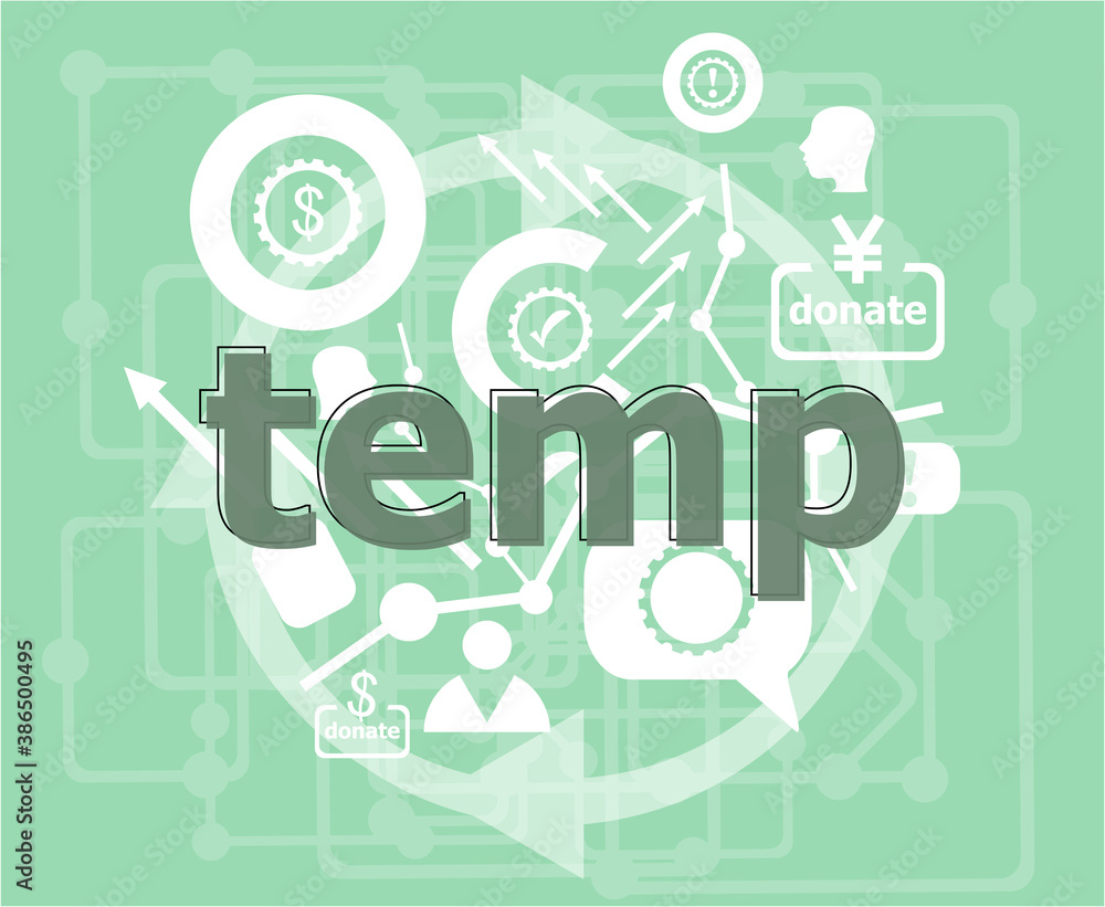 Poster text temp. business concept . infographics collection icons of web development, user interface testi