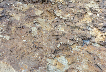 Natural mountain stone,a section of rock texture on a Sunny day.