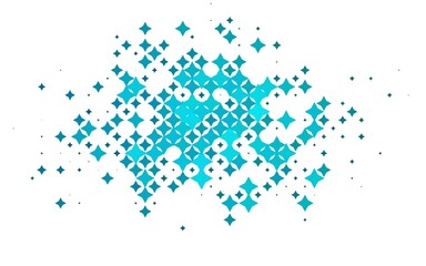Light BLUE vector template with sky stars.