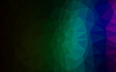 Dark Multicolor, Rainbow vector polygon abstract layout.