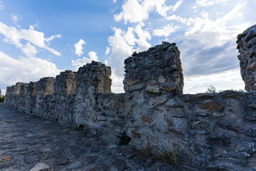 Old rock castle wall