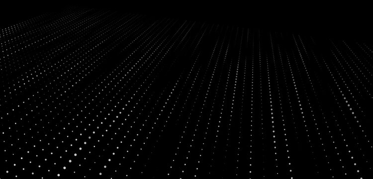 Technology glowing of lines and dots. Big data visualization 3D. Digital background.