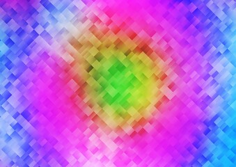 Light Multicolor, Rainbow vector backdrop with rectangles, squares.