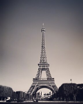B&W Eiffel Tower