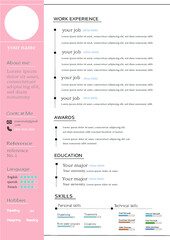 Professional CV resume template