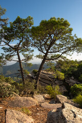 Fototapeta na wymiar beautiful Spanish mountain landscape with soft light