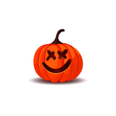 October Happy halloween jack o lantern pumpkin. Happy halloween trick or treat.