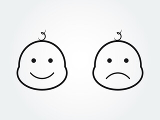 the baby's head icon vector illustration eps10