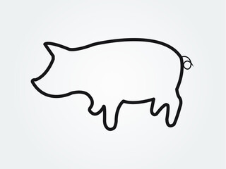 illustration of a pig