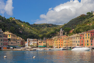 View of the marina of Portofino, Liguria, Italy