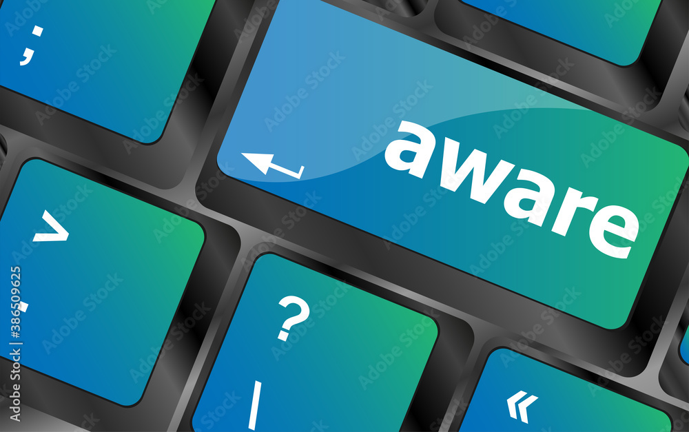 Poster aware word on keyboard key, notebook computer