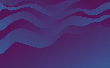 Purple and blue abstract background with smooth waves colored with a gradient.