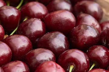 cherry ripe sweet viburnum cherry background