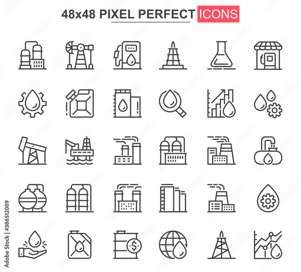 Poster heavy industry thin line icon set. industrial manufacturing outline pictograms for website and mobil