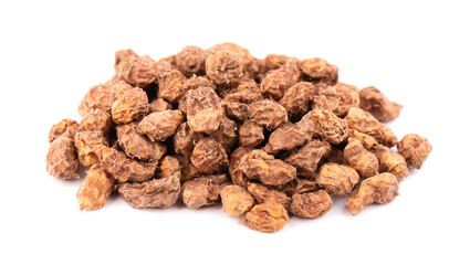 Tigernuts isolated on white background. Pile of chufa nuts or tiger nuts.