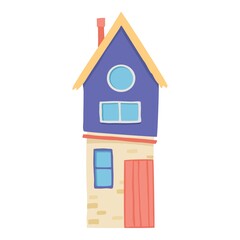 Cute colorful house icon. Cartoon of cute colorful house vector icon for web design isolated on white background