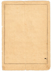 Old paper 1960 isolated on a white background
