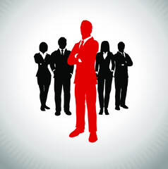 A successful team of executives led by a great leader.