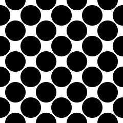 Seamless pattern. Big dots wallpaper. Circles ornament. Vector image. Polka dot motif. Circular figures backdrop. Rounds background. Dotted motif. Digital paper, textile print, web design, abstract.