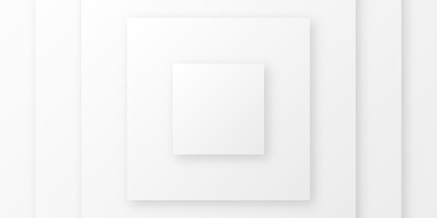 Simple minimalist abstract white background with square shapes