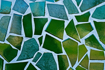 Green mosaic texture background, Brazil