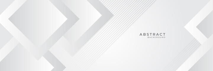 Modern white gray abstract web banner background creative design. Vector illustration design for presentation, banner, cover, web, flyer, card, poster, game, texture, slide, magazine, and powerpoint. 