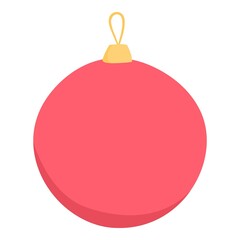 Christmas fir tree ball toy icon. Flat illustration of Christmas fir tree ball toy vector icon for web design