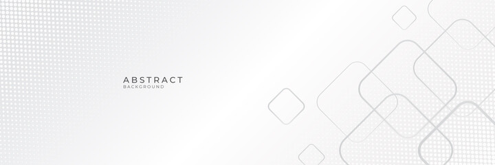 Modern white gray abstract web banner background creative design