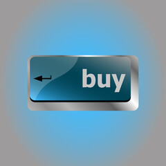 computer keyboard buy now icon - business concept