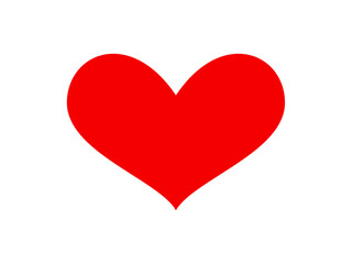 red heart isolated on white