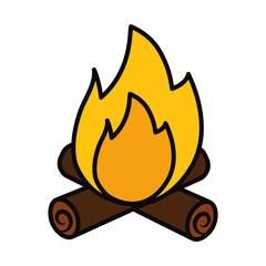bonfire icon image, line and fill style