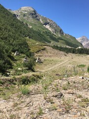 Naklejka premium trail in the mountains