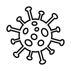 Obraz premium Virus icon illustration isolated vector sign symbol. Coronavirus Bacteria. Covid-2019. Infection and Stop Coronavirus Concepts.
