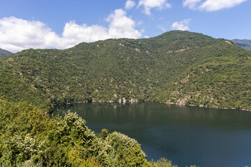 Fototapeta na wymiar Vacha Reservoir at Rhodope Mountains, Bulgaria