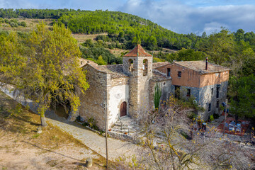 Fototapeta na wymiar Church of Sant Jaume de Esblada Tarragona Spain