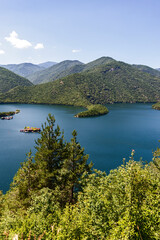 Vacha Reservoir at Rhodope Mountains, Bulgaria