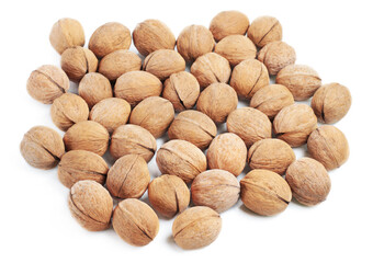 Fresh walnut Isolate on a white background.