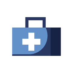 Cross inside kit flat style icon vector design