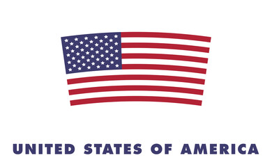 Flag of the United States of America. USA national symbol vector.