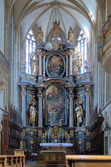 Altar of St. James Church (Kostel svateho Jakuba) in Kutna Hora, Czech Republic