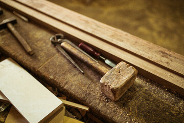 Herramientas de un taller de madera