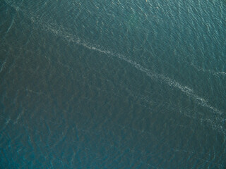 Top view aerial photo from flying drone of amazing nature view of beautiful sea waves. 
