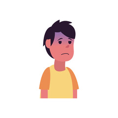 boy cartoon with fever flat style icon vector design