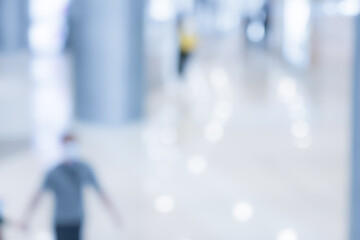 Abstract Shopping mall background with bokeh
