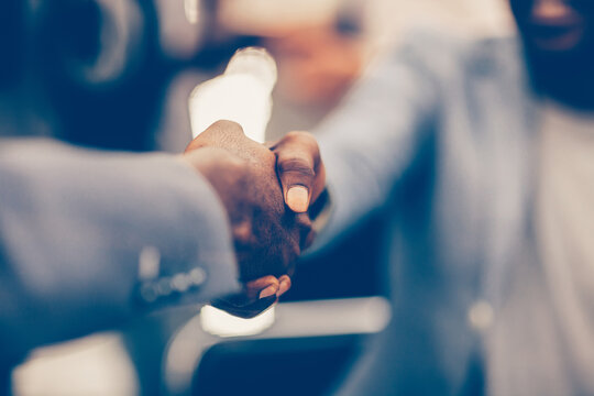 close up. background image of a handshake of young entrepreneurs